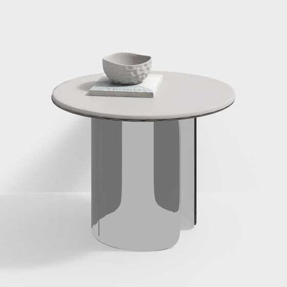 Modern Low Polygon Round Table 3D model