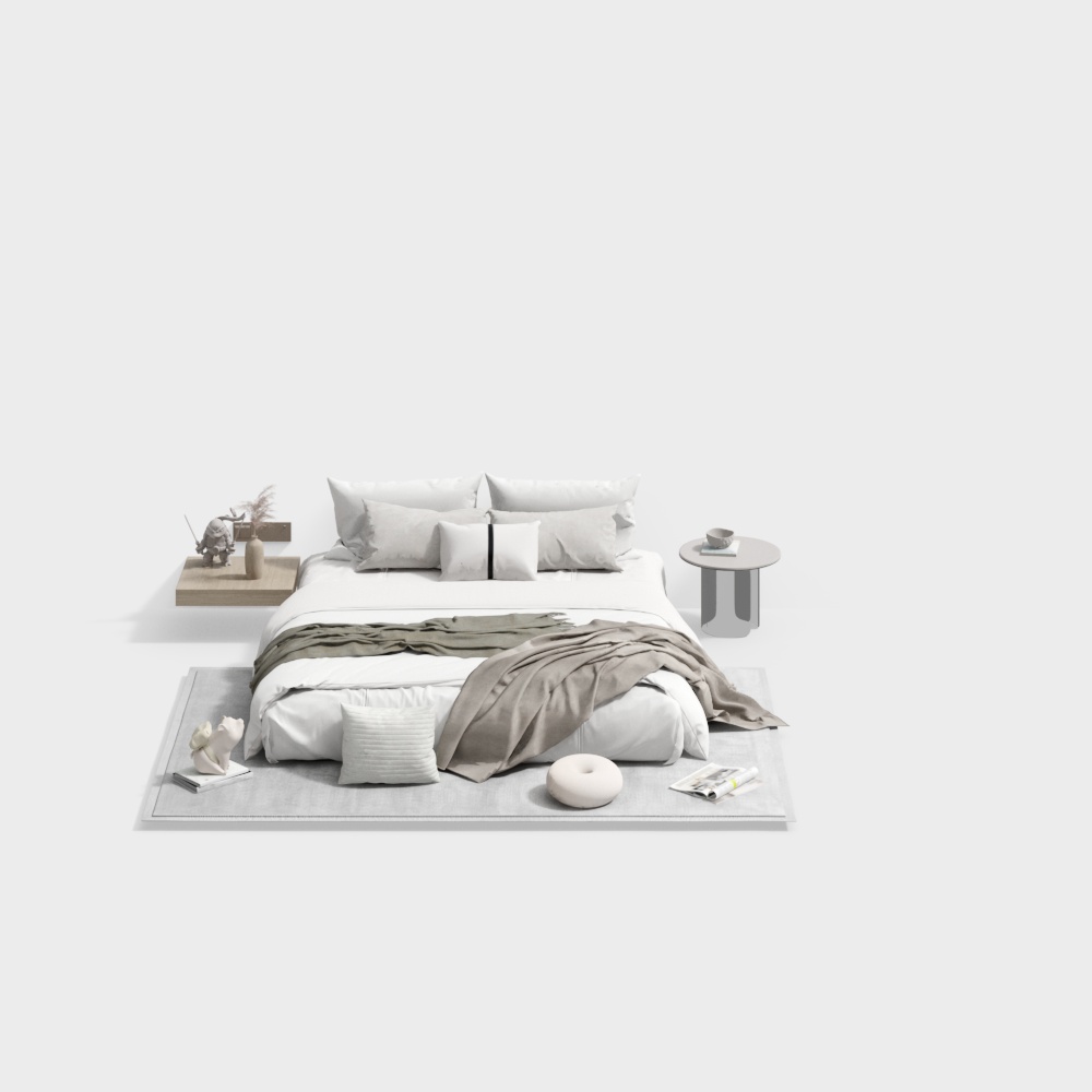 Modern style double bed