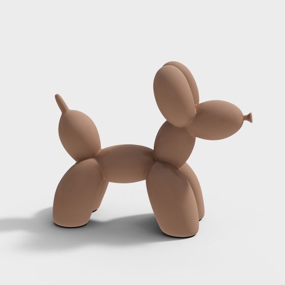 Brown Balloon Dog 3D model