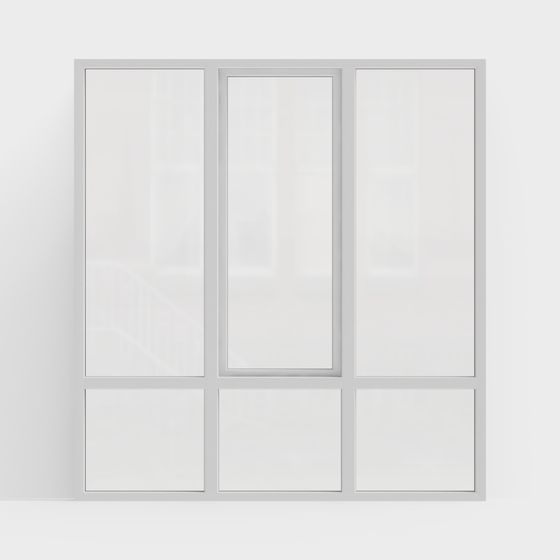 Low Polygon Glass Curtain Wall 3D model