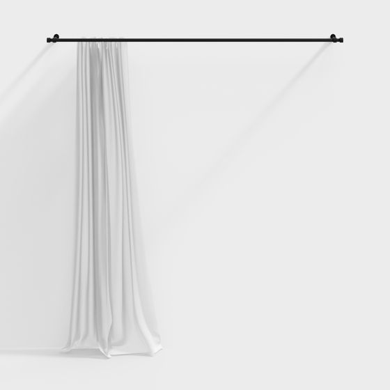 Elegant Airy Curtain 3D model for Creative Projects