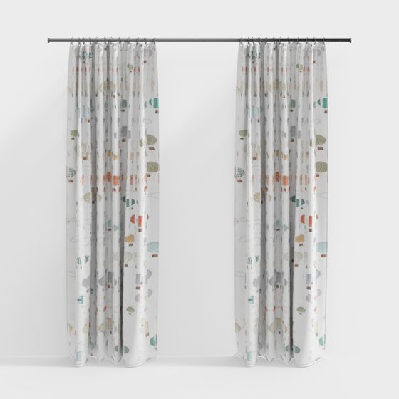 Artistic Dreamy Curtain 3D model