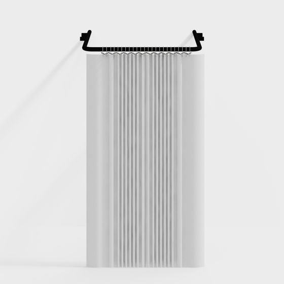 Elegant Hanging Curtain 3D model