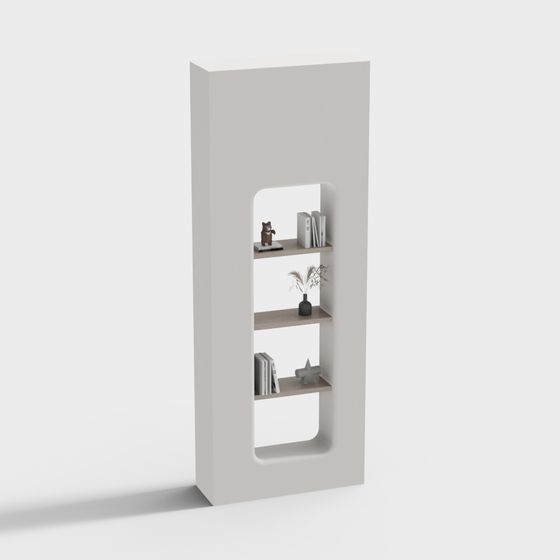 Elegant 3D Bookshelf Model for Modern Spaces