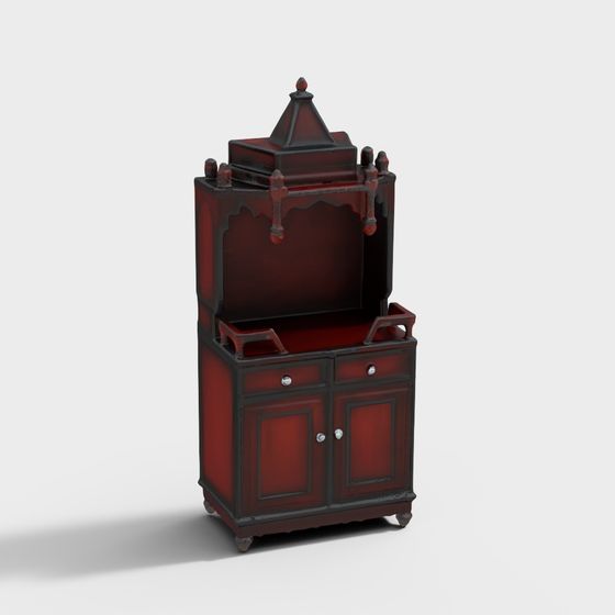 Antique TV Stand 3D model