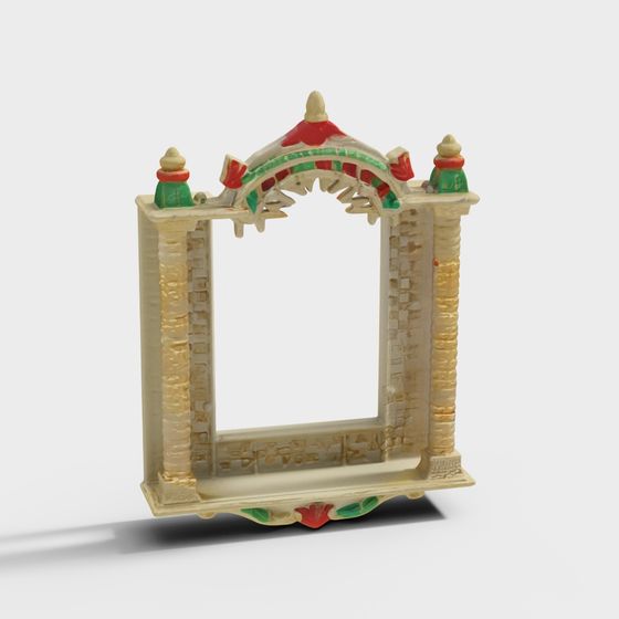 Elegant Castle Gate 3D model for Creative Projects