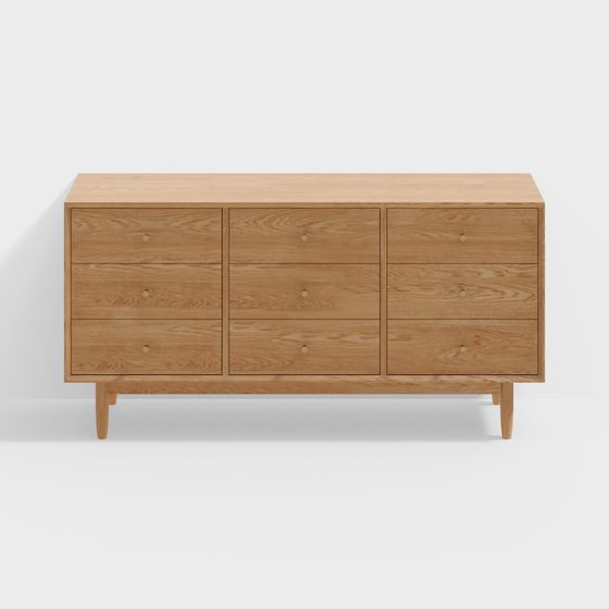 Cajonera de Nueve Compartimentos de Madera de Cerezo