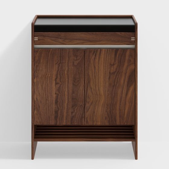 Walnuss Naturholz Kombination Schuhbox