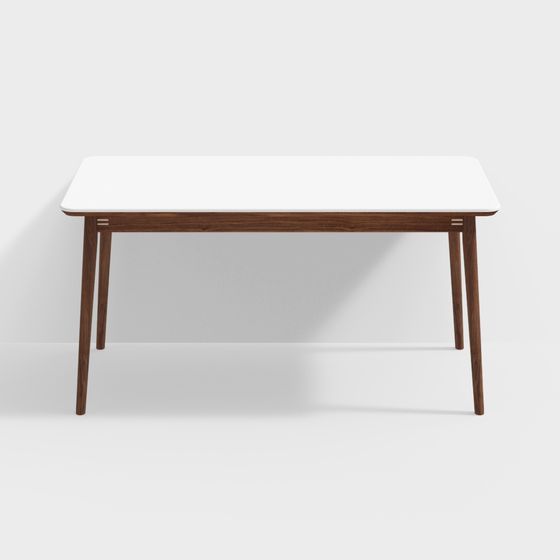 호두나무 세라믹 일체형 식탁 화이트 1600mm