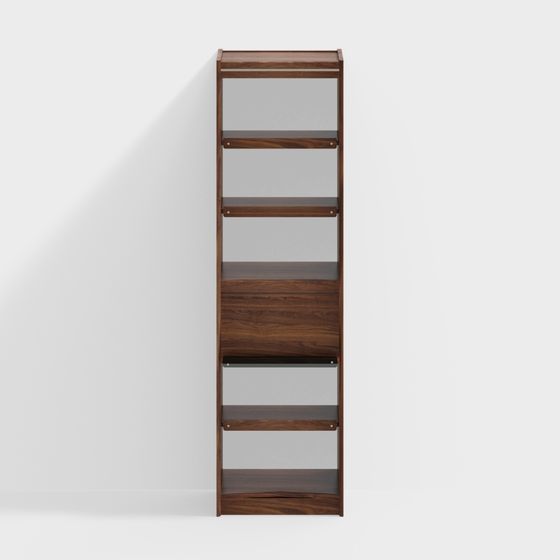 ชั้นวางของไม้วอลนัท เปิดแบบธรรมชาติ รุ่น D