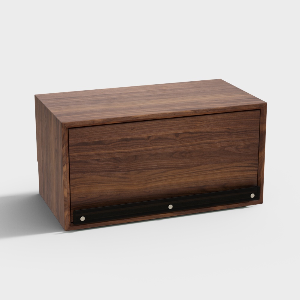 Walnut Natural Wood Combination Cabinet with Doors