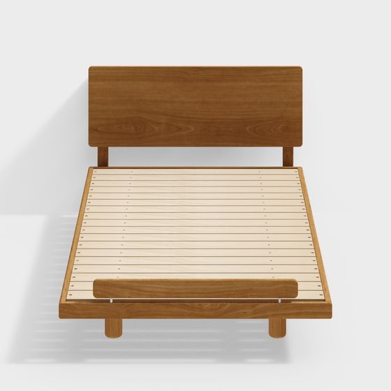 チェリー材 木製コーナーフィットベッド セミダブル(背もたれ付き)マットレスなし 直線タイプ