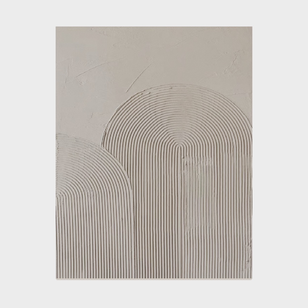 Arch Lines Wall Low-Poly Model – Minimalist Gray Design