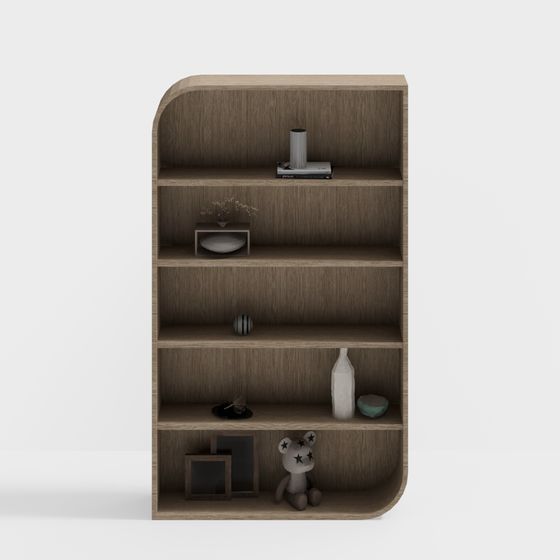 Curve Shelf 3D model - Modern Minimalist Design