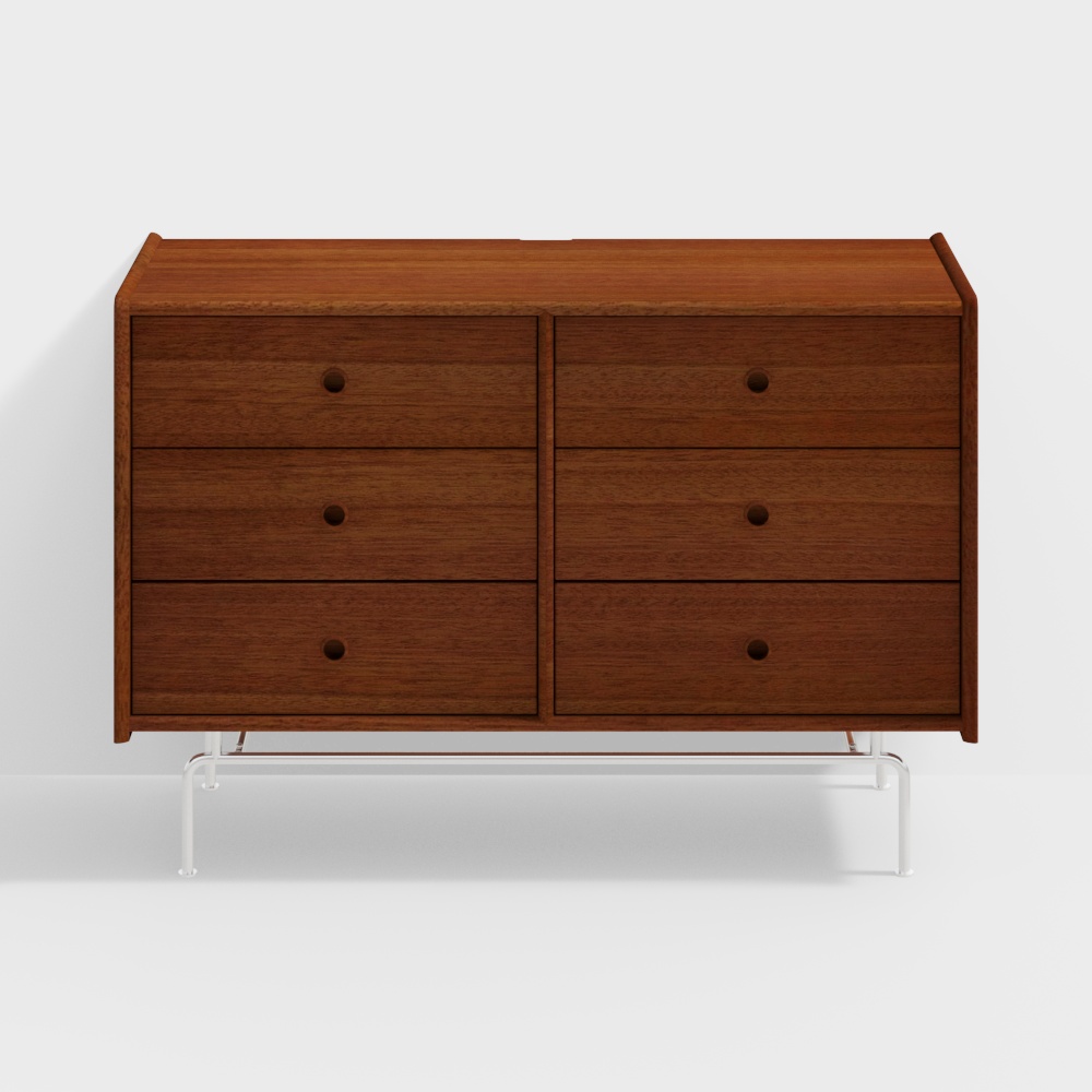 Boxwood Retro Design 6-compartment Chest