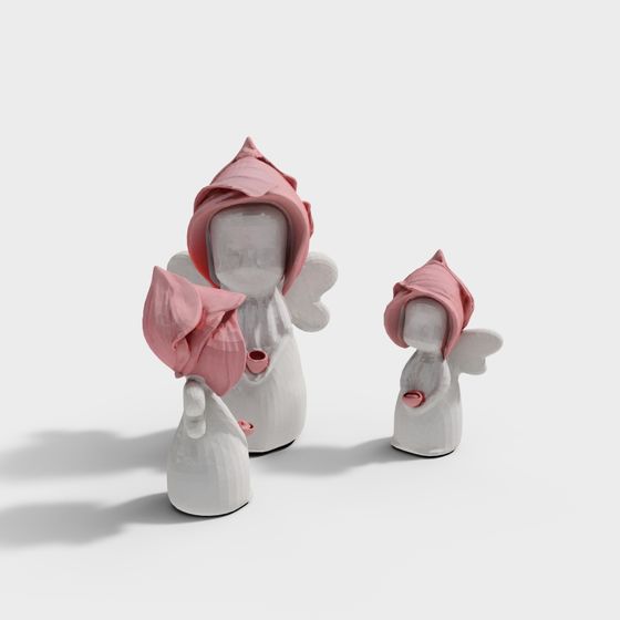 Charming Low-Poly Angel 3D Model for Various Uses