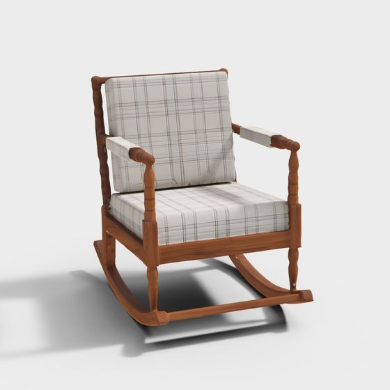 Vintage Rocking Chair 3D model