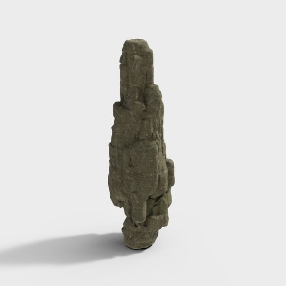 Natural Pillar 3D model in Low Poly Style