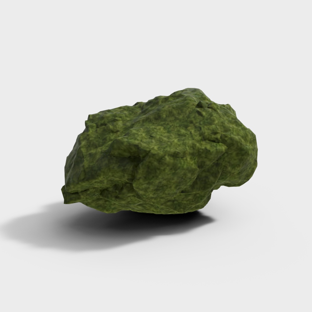 Emerald Boulder 3D model for Nature-Inspired Designs