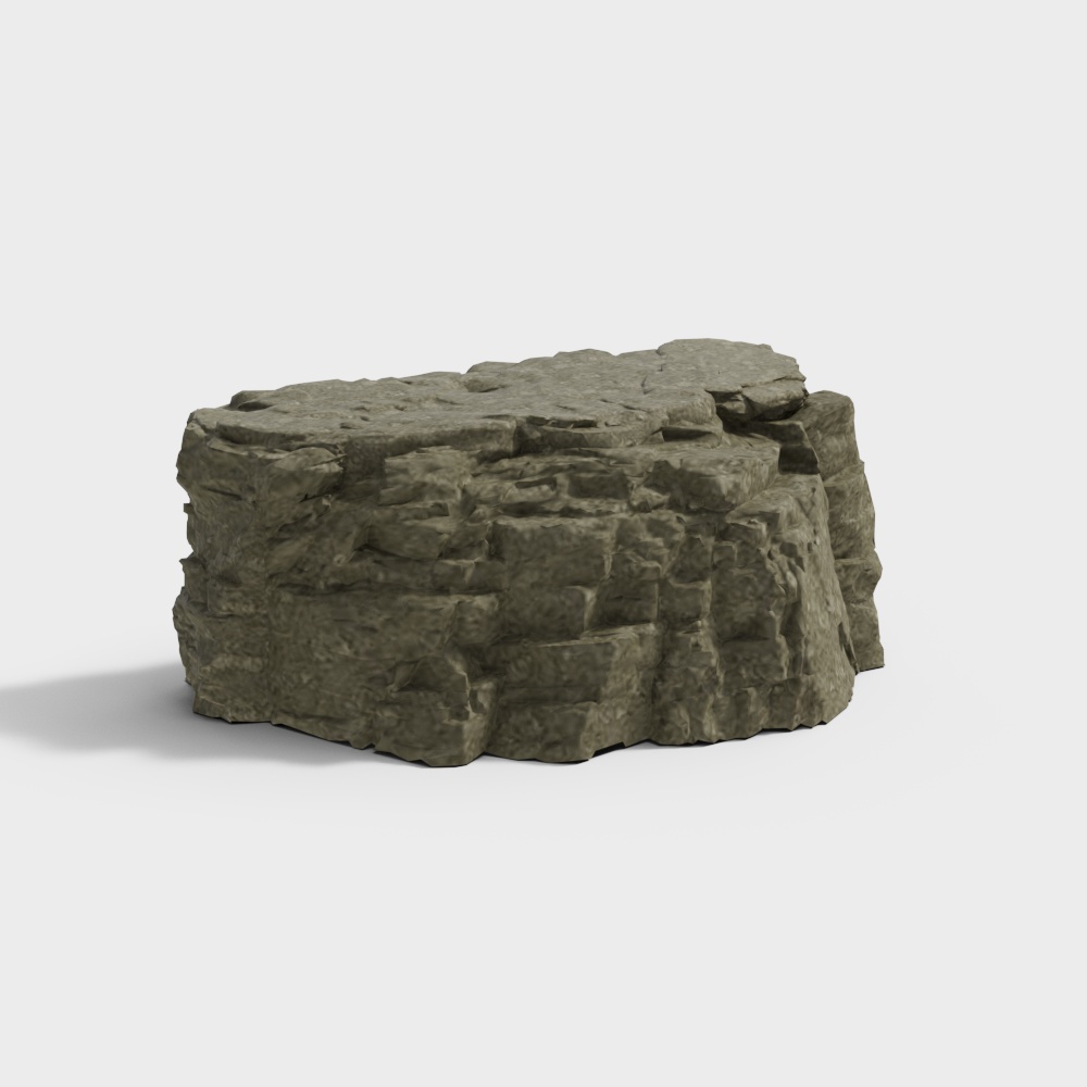 Rugged Cliffside Platform 3D model