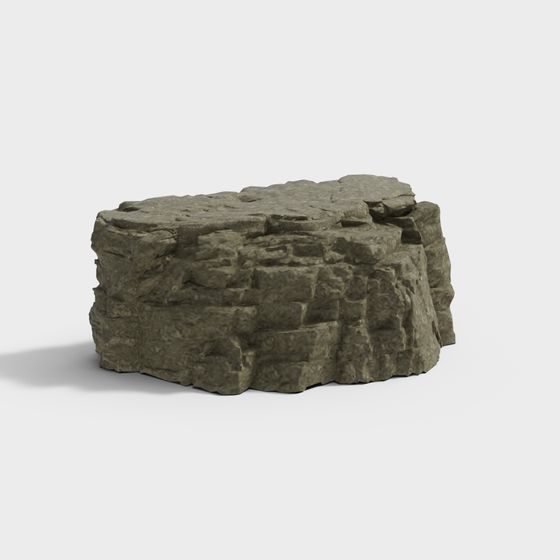 Rugged Cliffside Platform 3D model