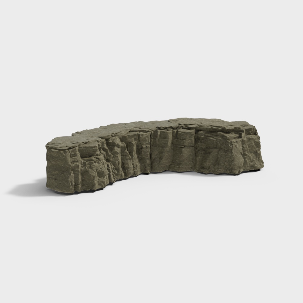 Low-Poly Rock Platform 3D model for Designers