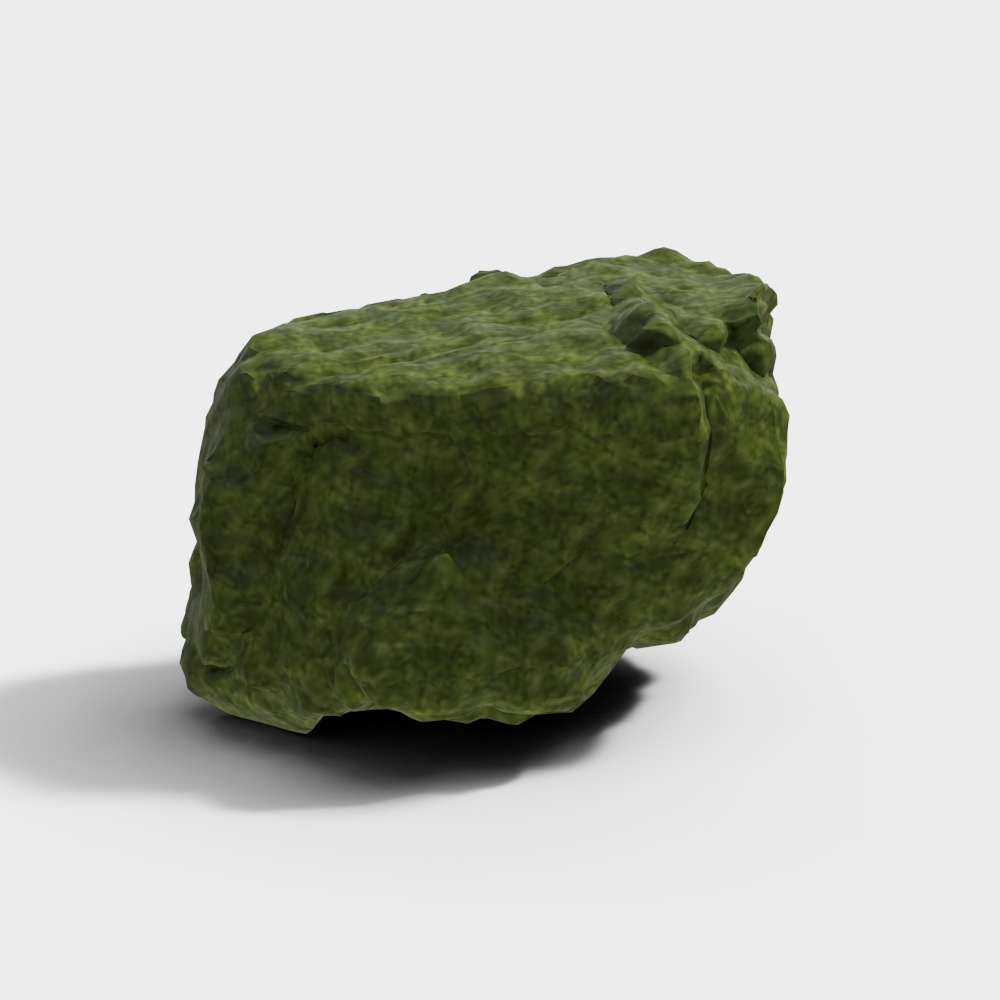 Mossy Boulder 3D model for Natural Environments