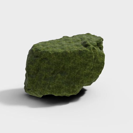 Mossy Boulder 3D model for Natural Environments