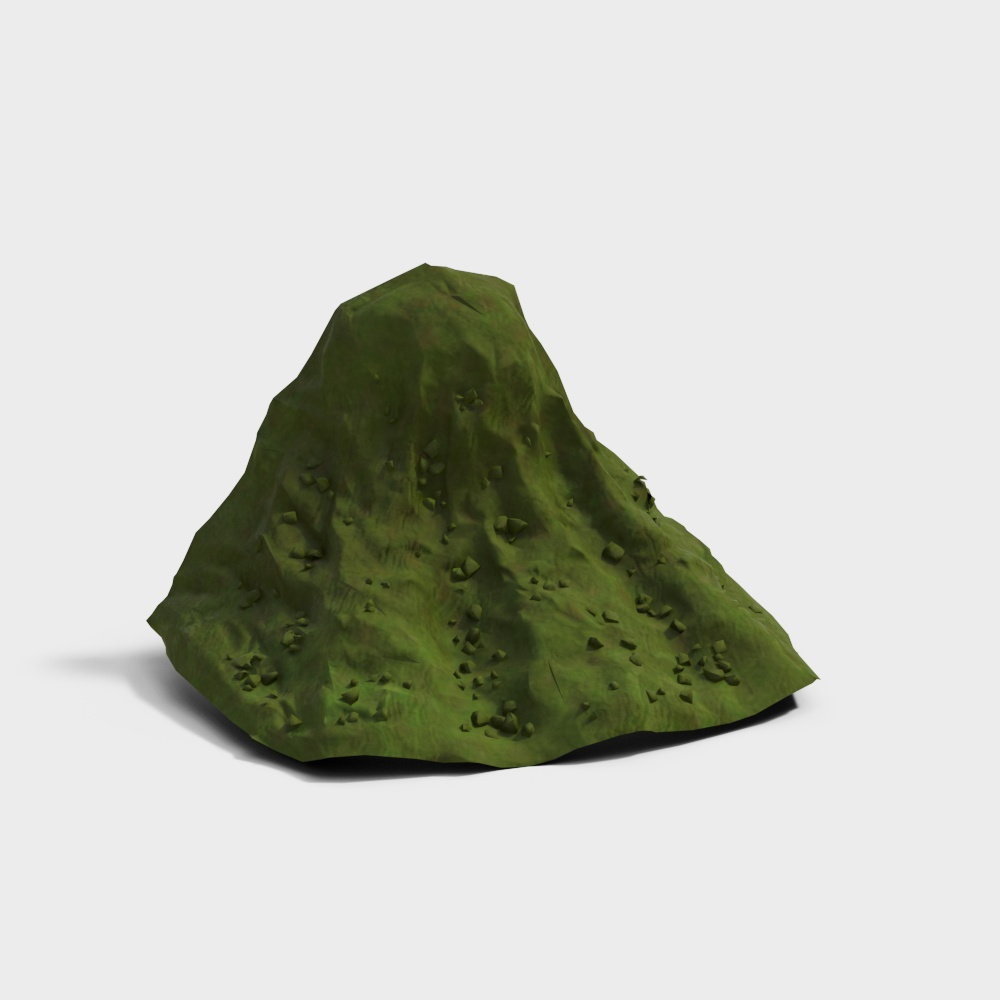 Green Rock 3D model for Natural Landscapes