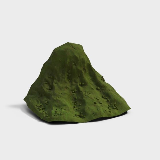 Green Rock 3D model for Creative Projects