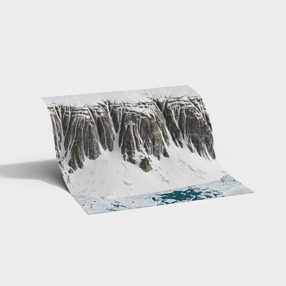 Stunning Low-Poly Snow Mountain 3D model for Creative Projects