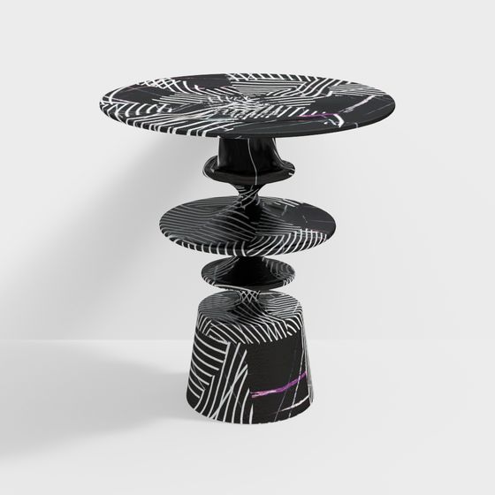 Abstract Art Table 3D model for Modern Interiors