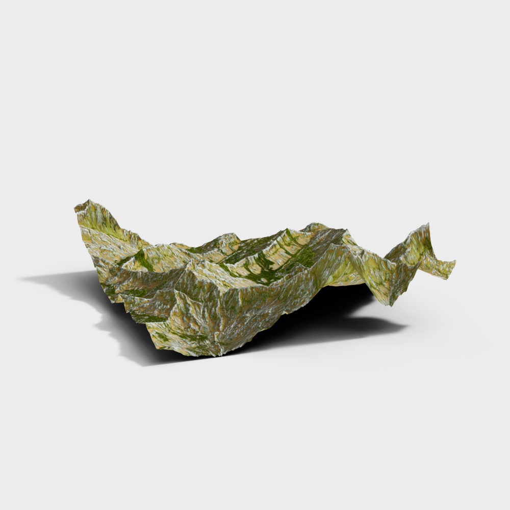 Mountain Ridges 3D Model