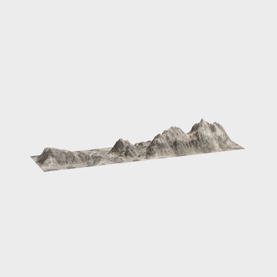 Realistic Snow Mountain 3D Model