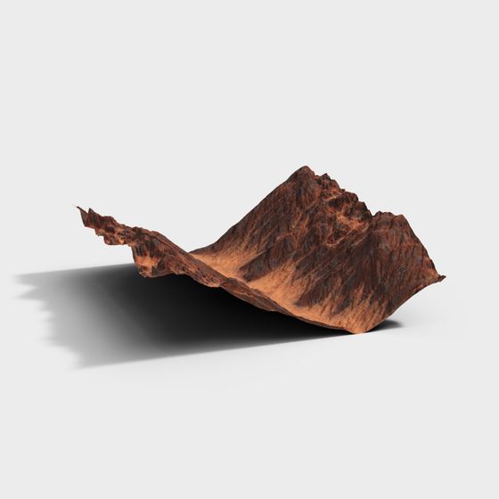 Wind Mountain Low-Poly 3D Model for Creative Projects