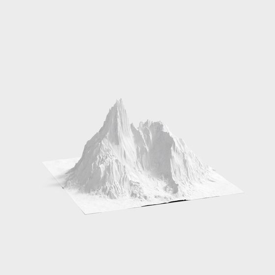 Realistic Snow Mountain 3D model for Creative Projects