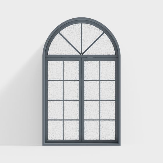Elegant Arched Window 3D model