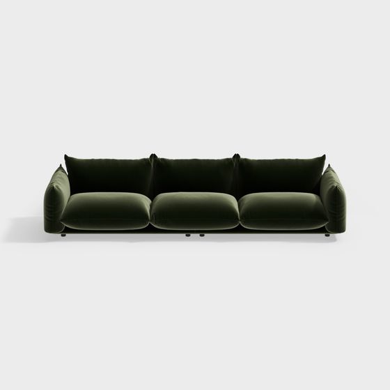 Velvet Comfort 3D model Sofa