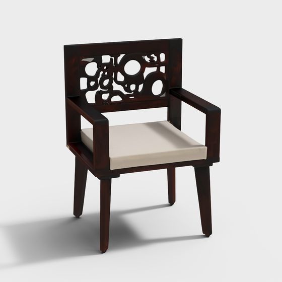 Lattice Comfort Chair 3D model for Modern Spaces