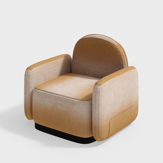 Art Deco Lounge Chair 3D model