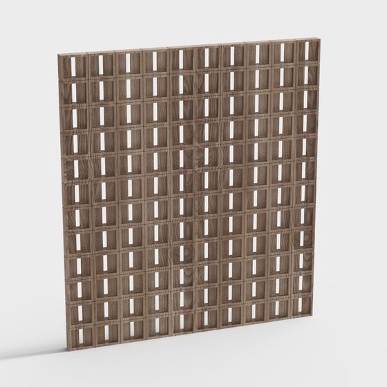 Low-Poly Grid Screen 3D Model
