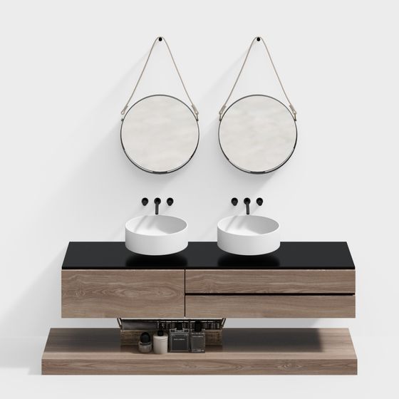 Minimalist Bathroom Vanity 3D Model