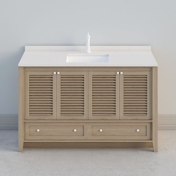 Coastal Retreat Vanity 3D Model for Modern Bathrooms