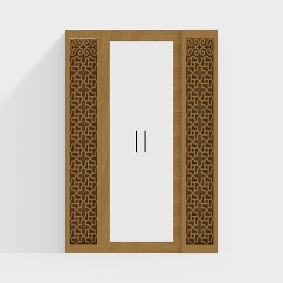 Lattice Door 3D model for Unique Interior Solutions