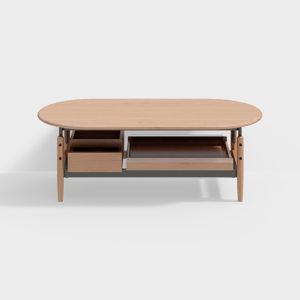 Bàn cà phê gỗ anh đào tự nhiên