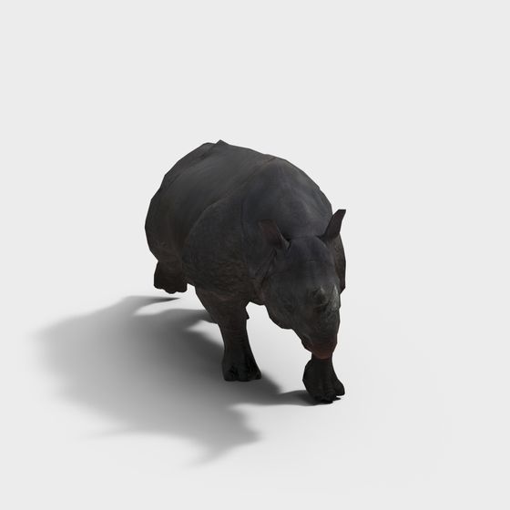 Realistic Low-Poly Rhinoceros 3D model for Creative Projects