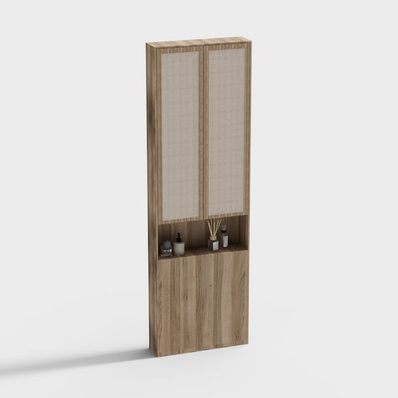 Stylish Wooden Storage Cabinet 3D model
