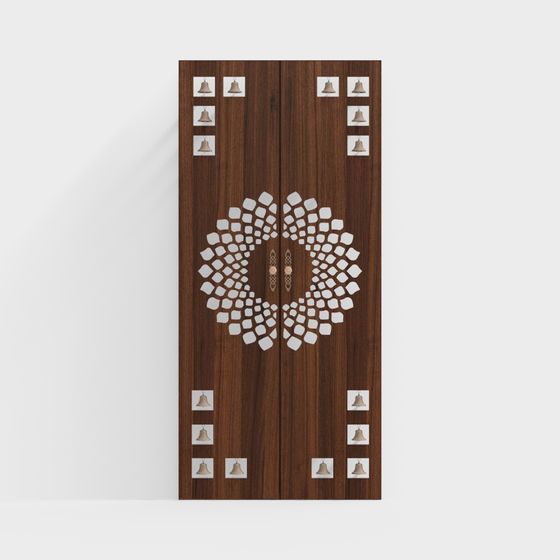 Stylish Wooden Door 3D Model for Creative Projects