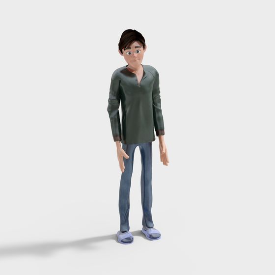 Charming Low-Poly 3D Model of a Home Buddy