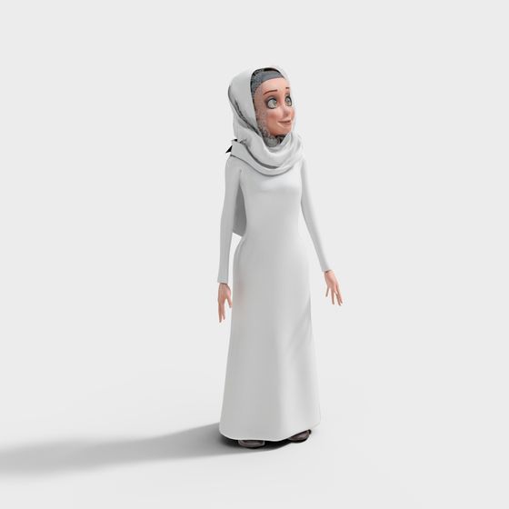 Hijabi Woman 3D model